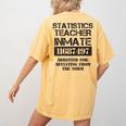 Halloween Statistics Teacher Prisoner Costume Women's Comfort Colors T-Shirt Back Print Mustard Halloween Statistics Teacher Prisoner Costume Women's Comfort Colors T-Shirt Back Print Mustard