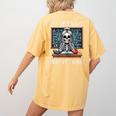 Halloween Teacher I'Ll Just Wait Until It's Quiet Women Women's Comfort Colors T-Shirt Back Print Mustard
