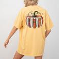 Halloween Teacher Librarians Fall Book Pumpkin Retro Reading Women's Comfort Colors T-Shirt Back Print Mustard Halloween Teacher Librarians Fall Book Pumpkin Retro Reading Women's Comfort Colors T-Shirt Back Print Mustard