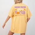 Halloween Teacher Or Student Hocus Pocus Everybody Focus For Men Women Kids Women's Comfort Colors T-Shirt Back Print Mustard