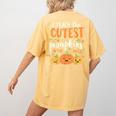 Halloween Teacher I Teach The Cutest Pumpkins In The Patch Women's Comfort Colors T-Shirt Back Print Mustard Halloween Teacher I Teach The Cutest Pumpkins In The Patch Women's Comfort Colors T-Shirt Back Print Mustard