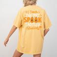 Halloween Teacher I Teach The Most Spooktacular Students Men Women Women's Comfort Colors T-Shirt Back Print Mustard Halloween Teacher I Teach The Most Spooktacular Students Men Women Women's Comfort Colors T-Shirt Back Print Mustard