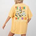 Halloween Teaching My Boos Cute Ghost Teacher Life Costume Women's Comfort Colors T-Shirt Back Print Mustard Halloween Teaching My Boos Cute Ghost Teacher Life Costume Women's Comfort Colors T-Shirt Back Print Mustard