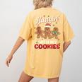 Hangin With My Cookies Gingerbread Man Xmas Teacher Women's Comfort Colors T-Shirt Back Print Mustard Hangin With My Cookies Gingerbread Man Xmas Teacher Women's Comfort Colors T-Shirt Back Print Mustard
