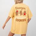 Hangin My Kindergarten Cookie Gingerbread Christmas Teacher For Men Women Kids Women's Comfort Colors T-Shirt Back Print Mustard Hangin My Kindergarten Cookie Gingerbread Christmas Teacher For Men Women Kids Women's Comfort Colors T-Shirt Back Print Mustard