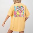 Happy 100th Day Of School 100 Days Brighter Teachers Kids Women's Comfort Colors T-Shirt Back Print Mustard Happy 100th Day Of School 100 Days Brighter Teachers Kids Women's Comfort Colors T-Shirt Back Print Mustard
