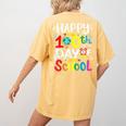 Happy 100th Day Of School 100 Days Of School Teacher Student Women's Comfort Colors T-Shirt Back Print Mustard