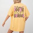 Happy 100th Day Of School Leopard Print Teacher Student Kids Women's Comfort Colors T-Shirt Back Print Mustard Happy 100th Day Of School Leopard Print Teacher Student Kids Women's Comfort Colors T-Shirt Back Print Mustard