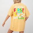 Happy First Day Of School Teacher Back To School Student Women's Comfort Colors T-Shirt Back Print Mustard Happy First Day Of School Teacher Back To School Student Women's Comfort Colors T-Shirt Back Print Mustard