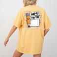 Happy Fri-Yay Teacher Fry Yay Friday Weekend Women's Comfort Colors T-Shirt Back Print Mustard