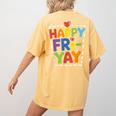 Happy Fri-Yay Teacher Life Weekend Pun Happy Friday Women's Comfort Colors T-Shirt Back Print Mustard Happy Fri-Yay Teacher Life Weekend Pun Happy Friday Women's Comfort Colors T-Shirt Back Print Mustard