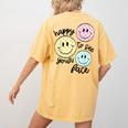 Happy To See Your Face Smile Face Teacher Back To School Women's Comfort Colors T-Shirt Back Print Mustard Happy To See Your Face Smile Face Teacher Back To School Women's Comfort Colors T-Shirt Back Print Mustard