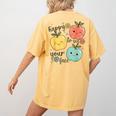 Happy To See Your Face Teacher Apple Women's Comfort Colors T-Shirt Back Print Mustard Happy To See Your Face Teacher Apple Women's Comfort Colors T-Shirt Back Print Mustard
