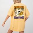 Haunted By Fractions Math Halloween Teacher Women's Comfort Colors T-Shirt Back Print Mustard Haunted By Fractions Math Halloween Teacher Women's Comfort Colors T-Shirt Back Print Mustard