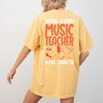 Having a Weird Music Teacher Builds Character Music Teacher Women's Comfort Colors T-Shirt Back Print Mustard