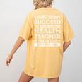 Health Teacher Tshirt Appreciation For Men Women Women's Comfort Colors T-Shirt Back Print Mustard
