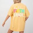 Hello Fifth Grade Teacher Student 5th Grade Back To School Women's Comfort Colors T-Shirt Back Print Mustard Hello Fifth Grade Teacher Student 5th Grade Back To School Women's Comfort Colors T-Shirt Back Print Mustard