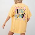 Hello First Grade Teacher Coquette Pencil Bow Back To School Women's Comfort Colors T-Shirt Back Print Mustard Hello First Grade Teacher Coquette Pencil Bow Back To School Women's Comfort Colors T-Shirt Back Print Mustard
