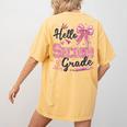 Hello Second Grade First Day Of School Coquette Teacher Girl Women's Comfort Colors T-Shirt Back Print Mustard Hello Second Grade First Day Of School Coquette Teacher Girl Women's Comfort Colors T-Shirt Back Print Mustard