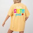 Hello Sixth Grade Cute Back To School 6th Grade Teacher Kids Women's Comfort Colors T-Shirt Back Print Mustard
