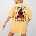 Hocus Pocus Everybody Focus Halloween Teacher For Men Women Women's Comfort Colors T-Shirt Back Print Mustard Hocus Pocus Everybody Focus Halloween Teacher For Men Women Women's Comfort Colors T-Shirt Back Print Mustard