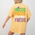 Hocus Pocus Everybody Focus Teacher Halloween Women's Comfort Colors T-Shirt Back Print Mustard Hocus Pocus Everybody Focus Teacher Halloween Women's Comfort Colors T-Shirt Back Print Mustard