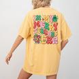 In My Holly Xmas Jolly Teacher Era Teacher Vibes Christmas Women's Comfort Colors T-Shirt Back Print Mustard In My Holly Xmas Jolly Teacher Era Teacher Vibes Christmas Women's Comfort Colors T-Shirt Back Print Mustard
