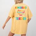 Homebound Teacher Appreciation Week Back To School Heart Women's Comfort Colors T-Shirt Back Print Mustard