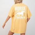 Horse Riding Teacher Rider Lover Equestrian Men Women Kids Women's Comfort Colors T-Shirt Back Print Mustard