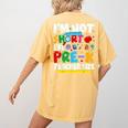 I'm Not Short I'm Pre-K Teacher Size Back To School Teacher Women's Comfort Colors T-Shirt Back Print Mustard I'm Not Short I'm Pre-K Teacher Size Back To School Teacher Women's Comfort Colors T-Shirt Back Print Mustard