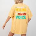 I’m Not Yelling This Is My PE School Teacher Voice I Teach Women's Comfort Colors T-Shirt Back Print Mustard I’m Not Yelling This Is My PE School Teacher Voice I Teach Women's Comfort Colors T-Shirt Back Print Mustard