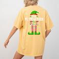 I'm The PE Teacher Elf Christmas Family Matching Women's Comfort Colors T-Shirt Back Print Mustard I'm The PE Teacher Elf Christmas Family Matching Women's Comfort Colors T-Shirt Back Print Mustard