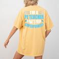 I'm A PE Teacher What's Your Superpower Physical Education Women's Comfort Colors T-Shirt Back Print Mustard