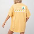 I'm Working For Christmas Break 5 Star Winter Teacher Stars Women's Comfort Colors T-Shirt Back Print Mustard