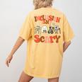 Inclusion Isn't Scary SLP Sped Teacher Halloween Women's Comfort Colors T-Shirt Back Print Mustard
