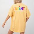 Infant Teacher Daycare Provider Childcare Teacher Women's Comfort Colors T-Shirt Back Print Mustard