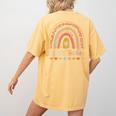 Infant Teacher Leopard Boho Rainbow Appreciation Women's Comfort Colors T-Shirt Back Print Mustard Infant Teacher Leopard Boho Rainbow Appreciation Women's Comfort Colors T-Shirt Back Print Mustard