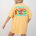 THE INFLUENCE OF A GREAT TEACHER IS NEVER ERASED Teaching For Men Women Girls Kids Women's Comfort Colors T-Shirt Back Print Mustard