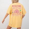 Instructional Assistant Because Teacher Need Hero Learning Women's Comfort Colors T-Shirt Back Print Mustard