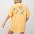 It's Beautiful Day For Learning Retro Teacher Women Men Women's Comfort Colors T-Shirt Back Print Mustard