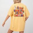 It's A Bootiful Day For Learning Cute Teacher Halloween Women's Comfort Colors T-Shirt Back Print Mustard