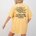 It's Fine I'm Fine Christmas Lights Teacher Xmas Women's Comfort Colors T-Shirt Back Print Mustard It's Fine I'm Fine Christmas Lights Teacher Xmas Women's Comfort Colors T-Shirt Back Print Mustard