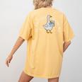 Just A Silly Goose Teaching Math Teacher Back To School Women's Comfort Colors T-Shirt Back Print Mustard