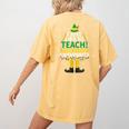 I Just Like To Teach Teaching My Favorite Christmas Teacher Women's Comfort Colors T-Shirt Back Print Mustard I Just Like To Teach Teaching My Favorite Christmas Teacher Women's Comfort Colors T-Shirt Back Print Mustard