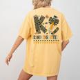 K Is For Kindergarten Teacher Coquette Bow Camo Women's Comfort Colors T-Shirt Back Print Mustard K Is For Kindergarten Teacher Coquette Bow Camo Women's Comfort Colors T-Shirt Back Print Mustard