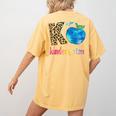 K Is For Kindergarten Teacher Tie Dye Back To School Kinder For Men Women Girls Kids Women's Comfort Colors T-Shirt Back Print Mustard