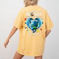 Be Kind Dolphin Autism Awareness Back To School Teacher Men Women Kids Women's Comfort Colors T-Shirt Back Print Mustard