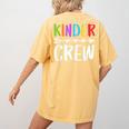 Kinder Crew Shirt Kindergarten Boy Girl Student Teacher Women's Comfort Colors T-Shirt Back Print Mustard Kinder Crew Shirt Kindergarten Boy Girl Student Teacher Women's Comfort Colors T-Shirt Back Print Mustard