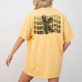 Kindergarten Camo Camouflage Boy Teacher Back To School Women's Comfort Colors T-Shirt Back Print Mustard