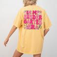 In My Kindergarten Era Girl Back To School Kinder Teacher Women's Comfort Colors T-Shirt Back Print Mustard
